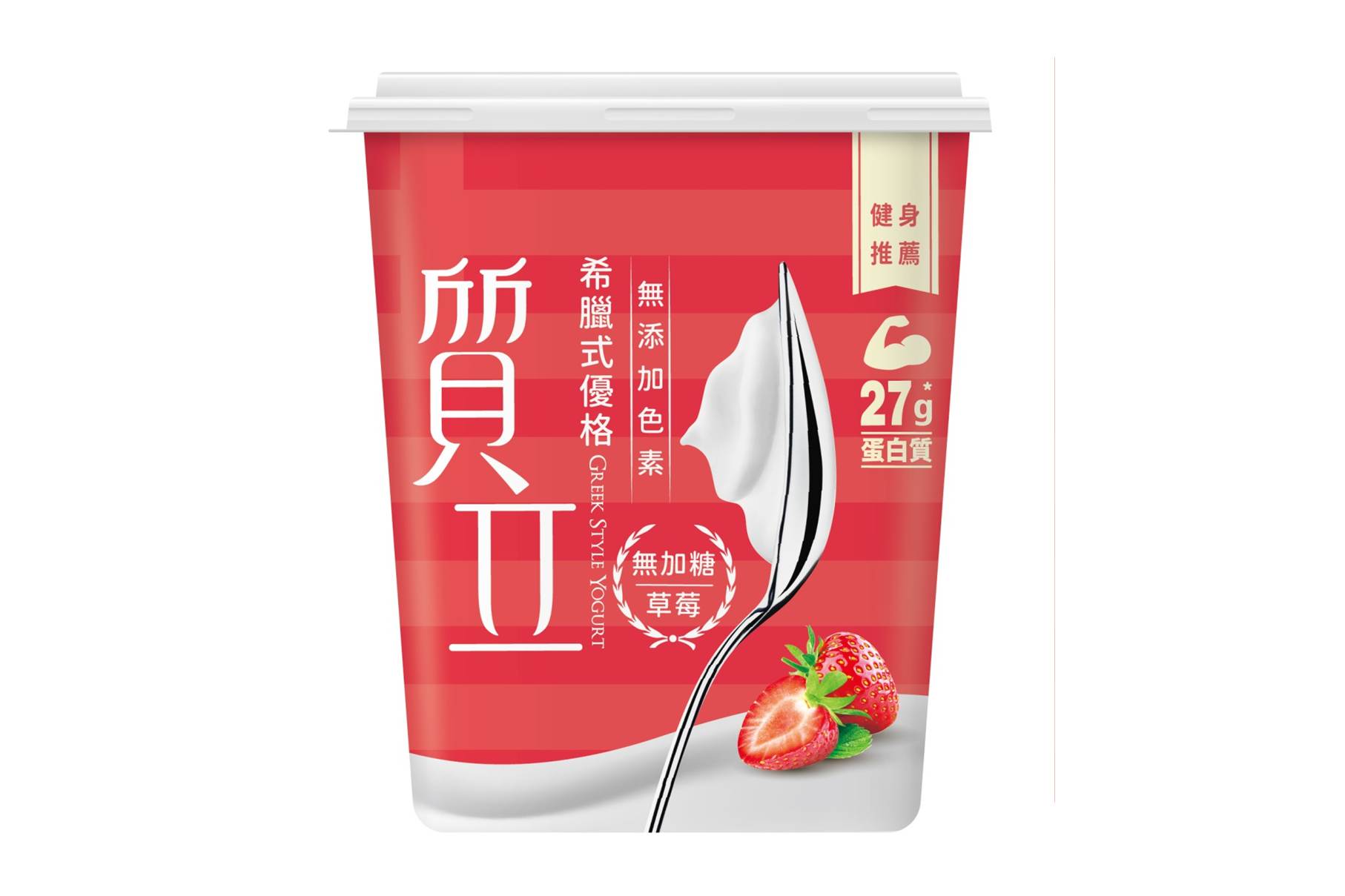質立希臘式優格(草莓無加糖) 500g